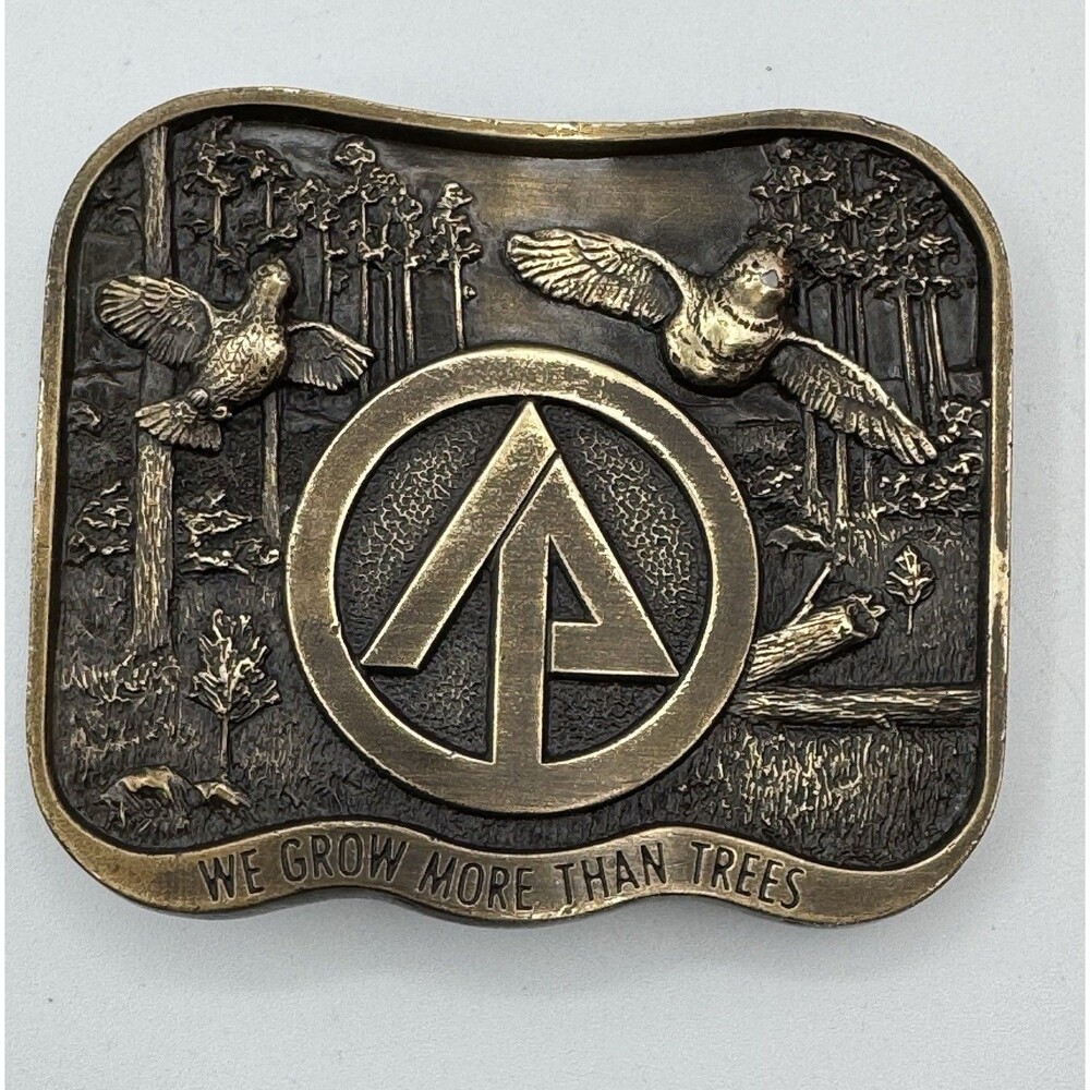 Vintage International Paper Brass Belt Buckle Remarkable Rewards USA